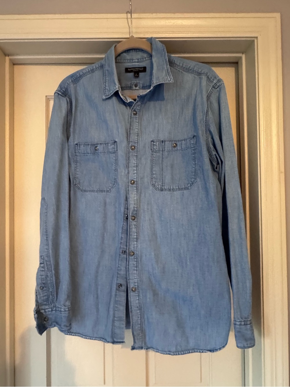 Banana Republic Light Blue Denim Button-Down Shirt